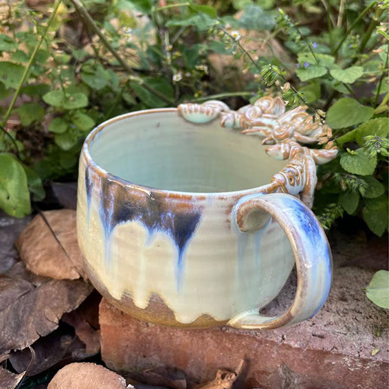 Ceramic Mug-WaMao-White