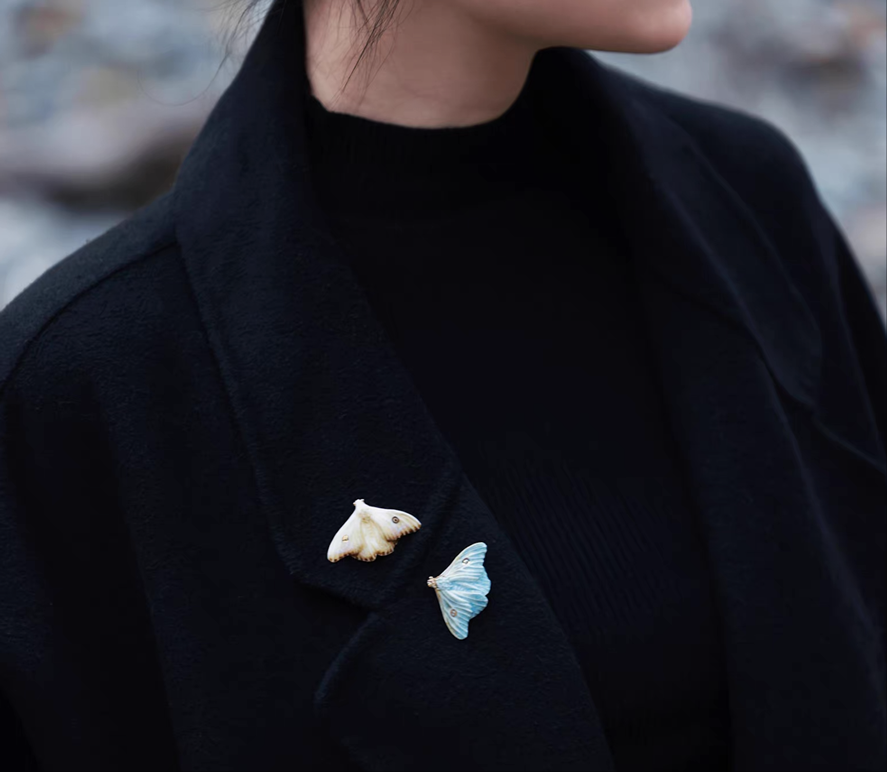 Brooch | Handcrafted Ceramic | 烬霜之蛾 | 蜕变之翼