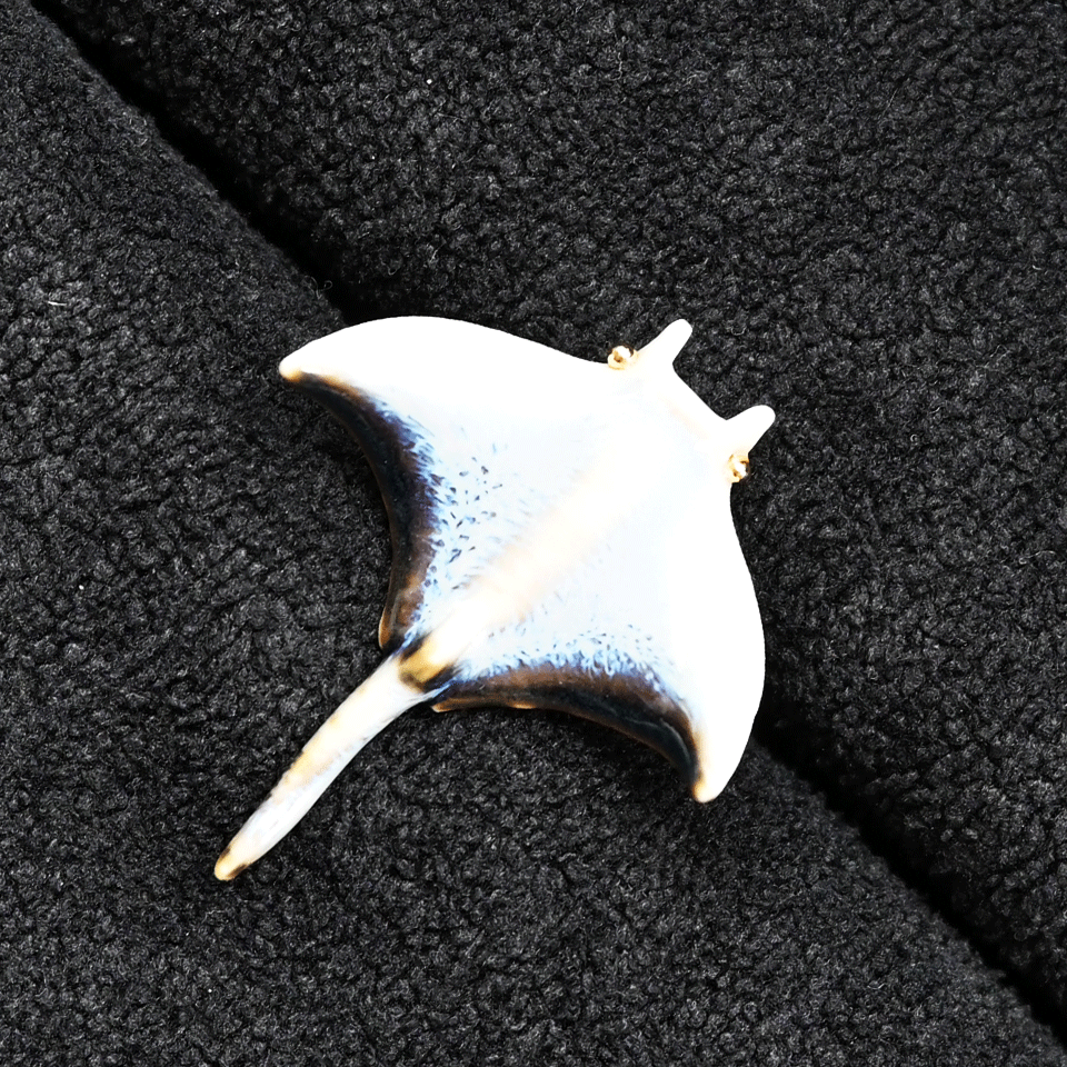 Brooch | Handcrafted Ceramic | 魔鬼鱼 | 彩色 | 遨游之翼