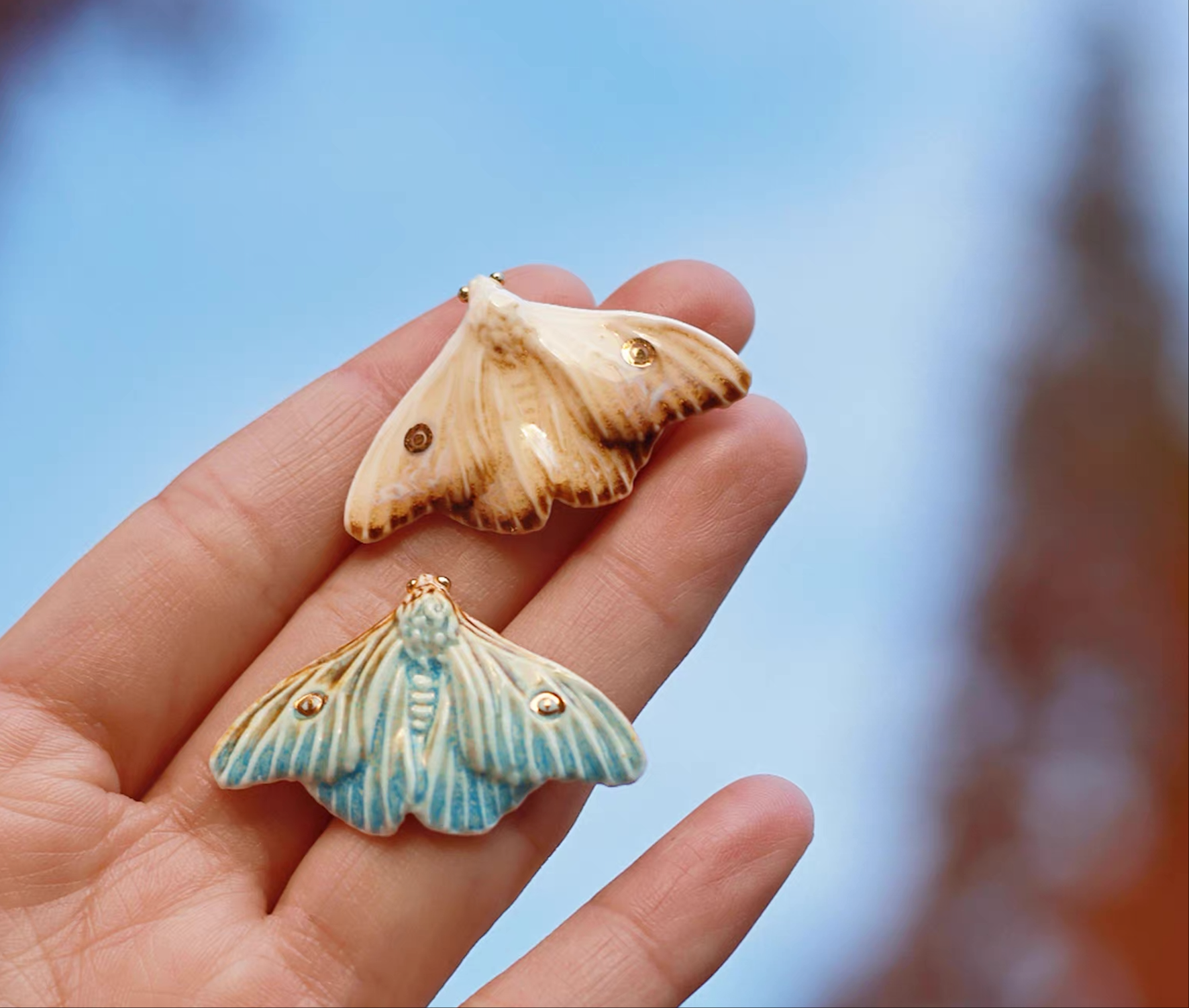 Earring | Handcrafted Ceramic | 烬霜之蛾 | 蜕变之翼