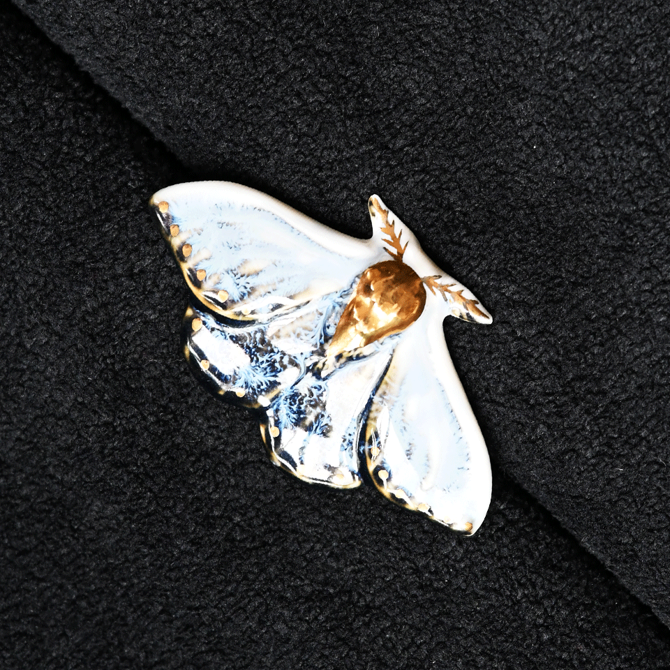Brooch | Handcrafted Ceramic | 蓝凌蛾 | 蜕变之翼