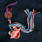 Guardian of Space | Handcrafted Ceramic WaMao Ornament | Crimson Flame