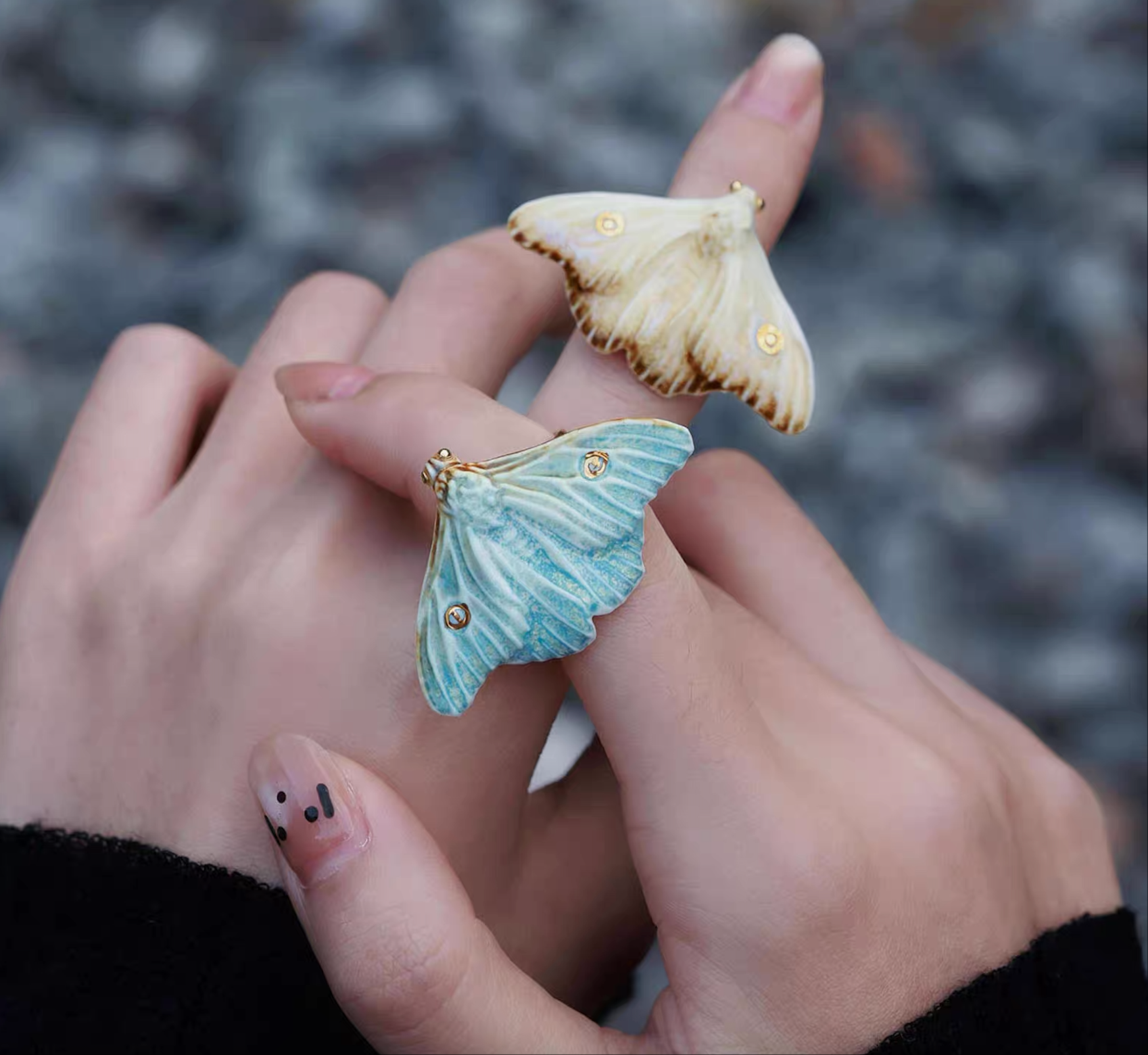 Ring | Handcrafted Ceramic | 烬霜之蛾 | 蜕变之翼