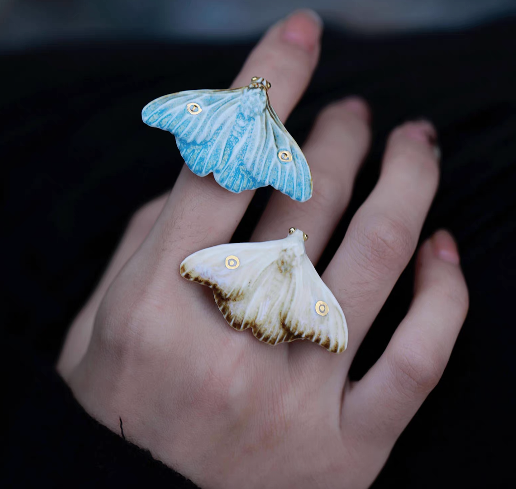 Ring | Handcrafted Ceramic | 烬霜之蛾 | 蜕变之翼