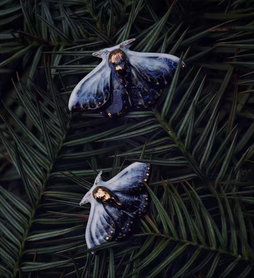 Earring | Handcrafted Ceramic | 蓝凌蛾 | 蜕变之翼