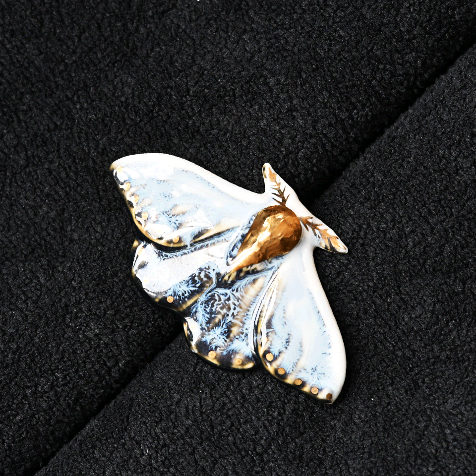 Brooch | Handcrafted Ceramic | 蓝凌蛾 | 蜕变之翼