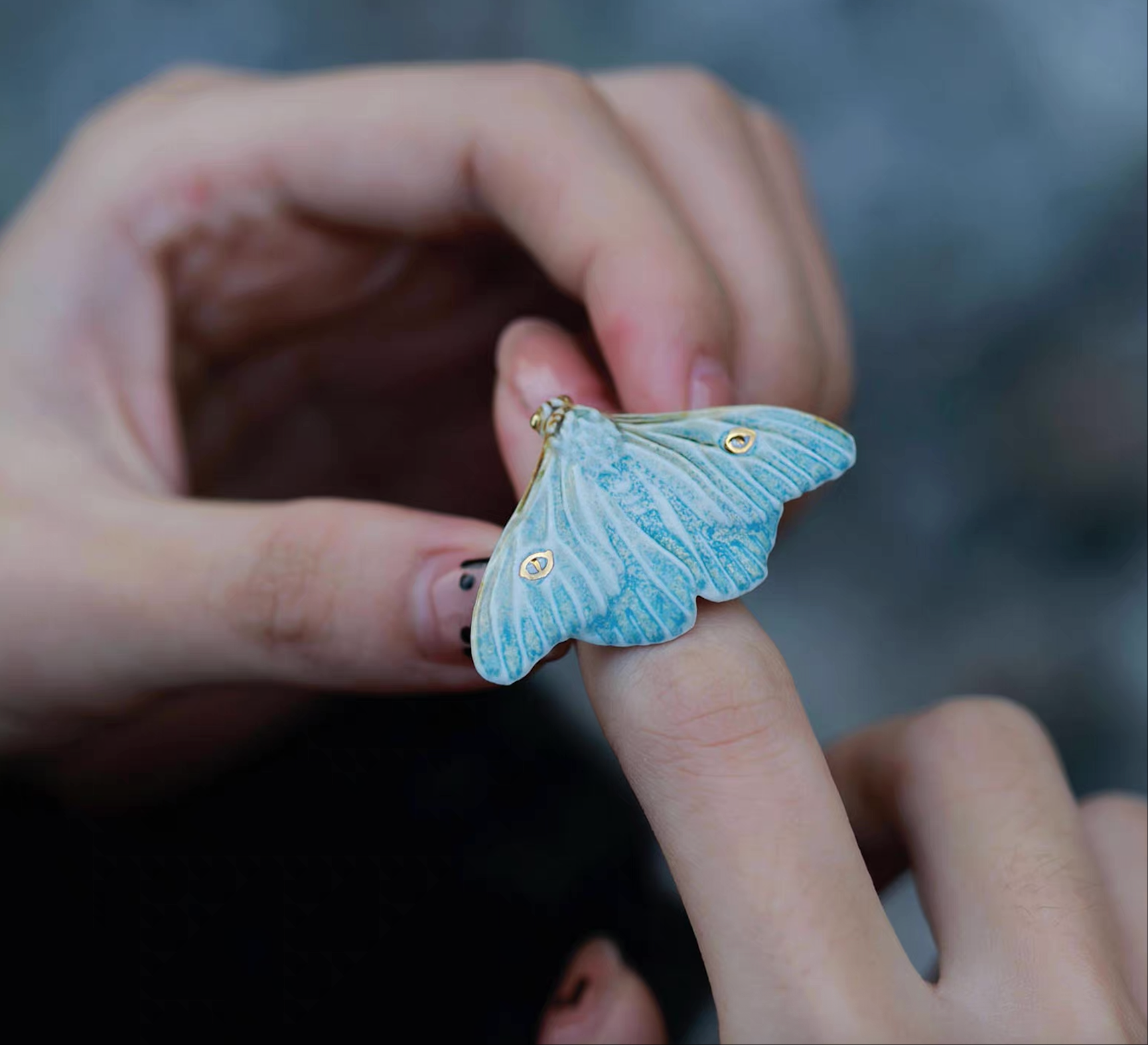 Ring | Handcrafted Ceramic | 烬霜之蛾 | 蜕变之翼
