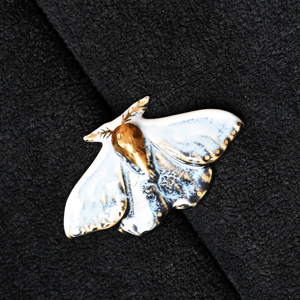 Brooch | Handcrafted Ceramic | 蓝凌蛾 | 蜕变之翼