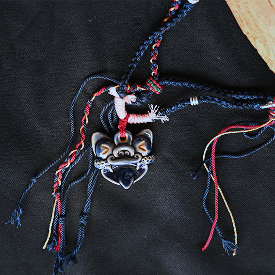 Pendant Necklace-WaMaoBlue-Handmade