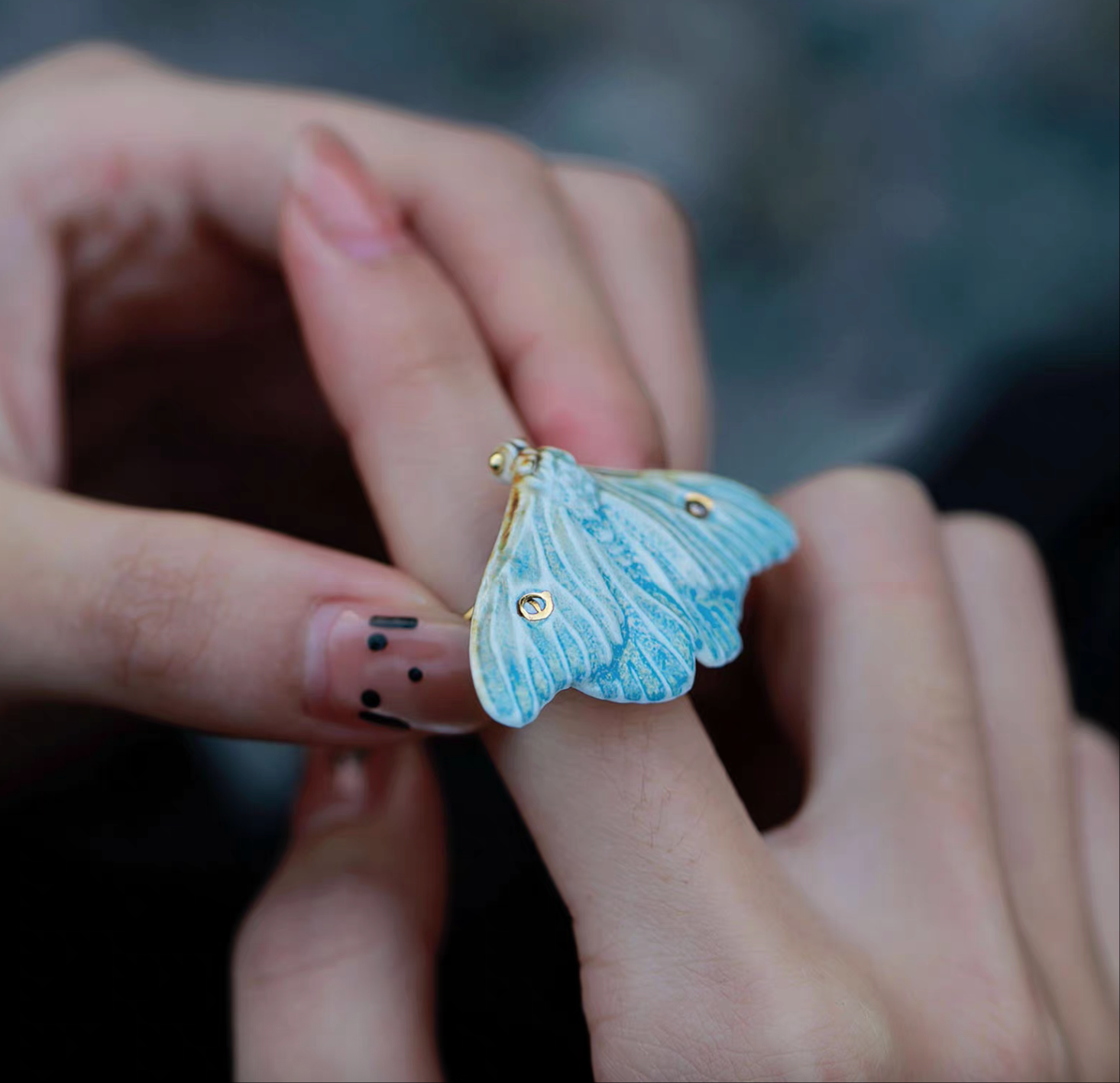 Ring | Handcrafted Ceramic | 烬霜之蛾 | 蜕变之翼