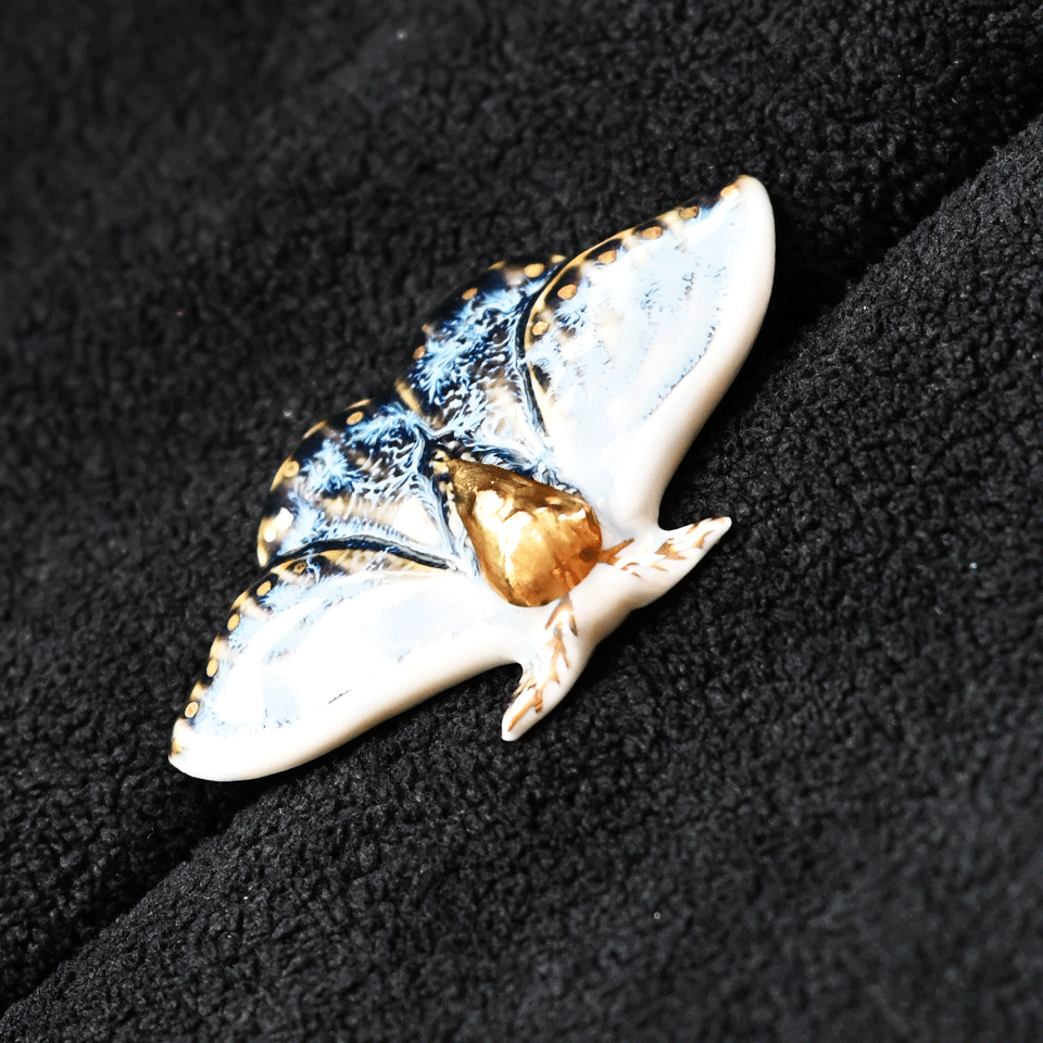 Brooch | Handcrafted Ceramic | 蓝凌蛾 | 蜕变之翼