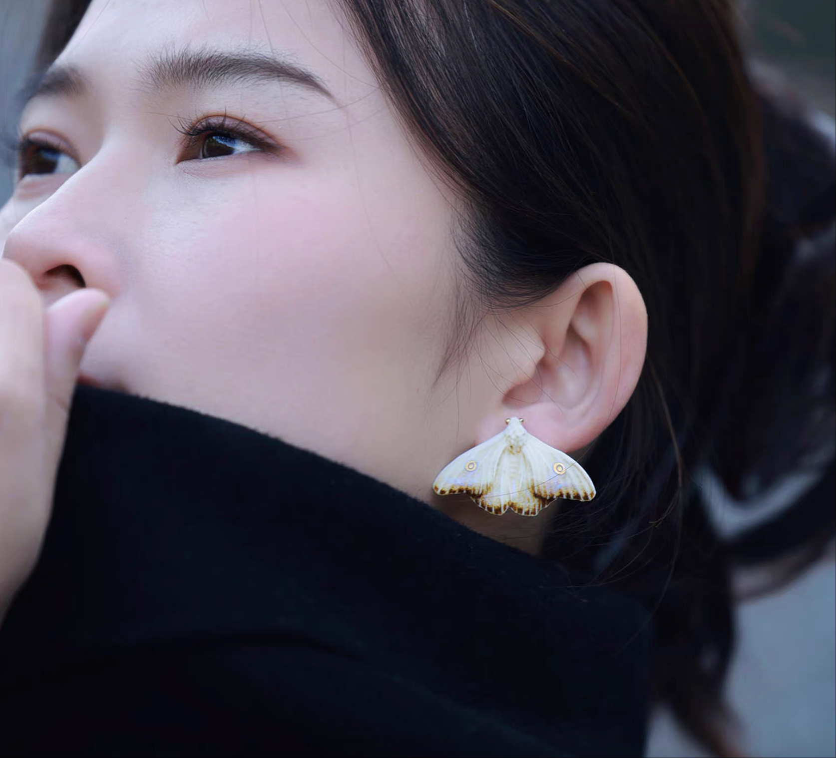 Earring | Handcrafted Ceramic | 烬霜之蛾 | 蜕变之翼