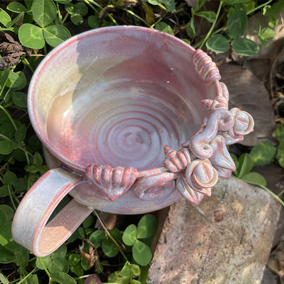 Ceramic Mug-WaMao-Pink