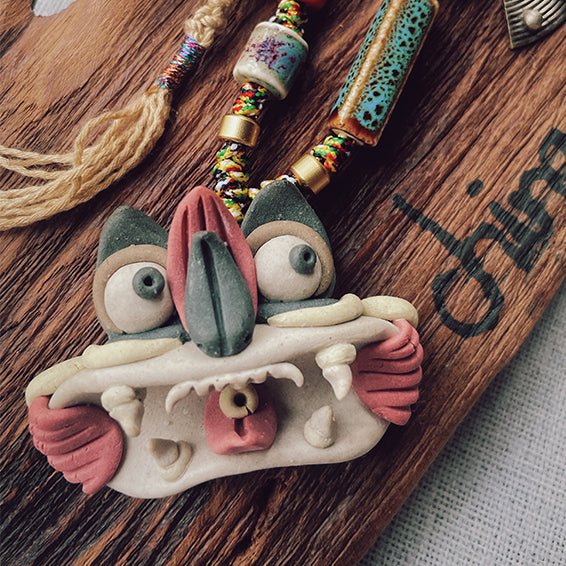 Pendant Necklace-WaMao-Multicolor-Amulet-Style B