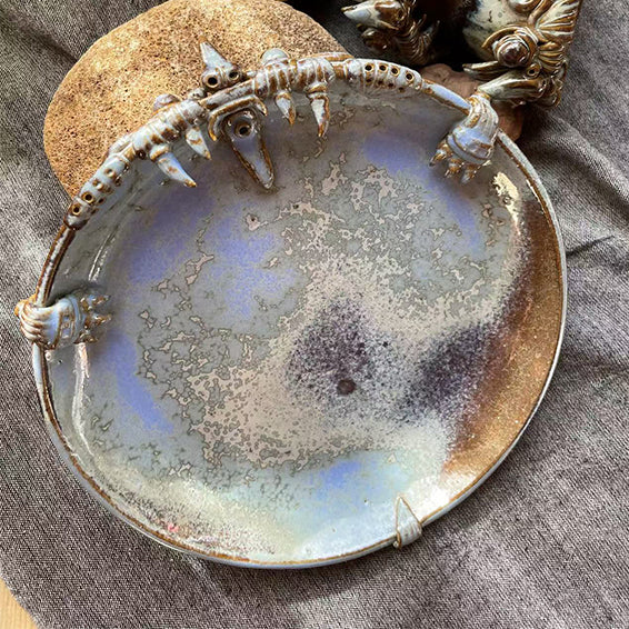 Ceramic-Cat Plate-WaMao-Galaxy