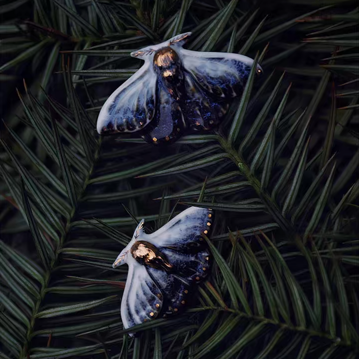 Earring | Handcrafted Ceramic | 蓝凌蛾 | 蜕变之翼