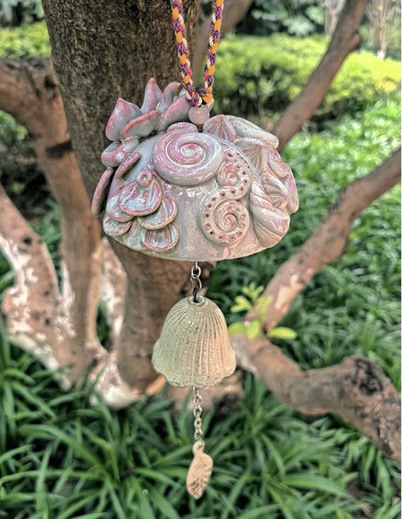Ceramic-Wind Chime-WaMao-Pink