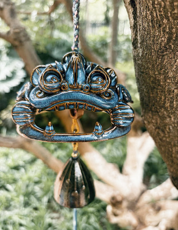 Ceramic-Wind Chime-WaMao-Azure