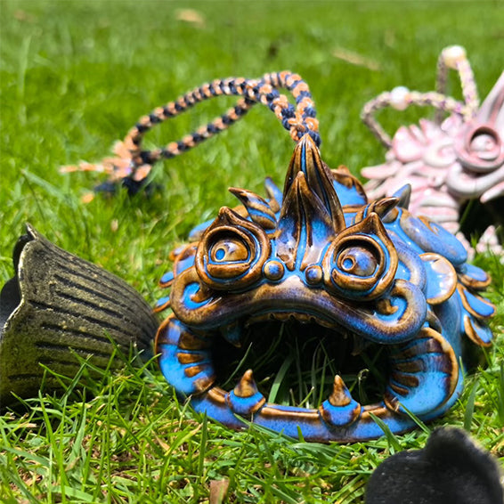 Ceramic-Wind Chime-WaMao-Azure