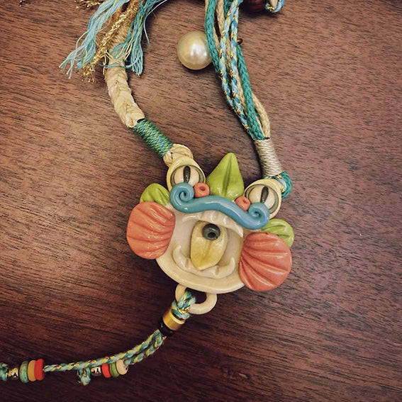 Pendant Necklace-WaMao-Multicolor-Amulet-Style A