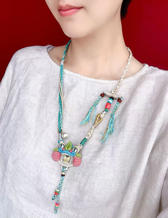 Pendant Necklace-WaMao-Multicolor-Amulet-Style A