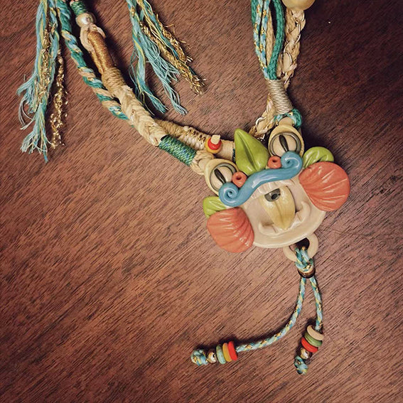 Pendant Necklace-WaMao-Multicolor-Amulet-Style A